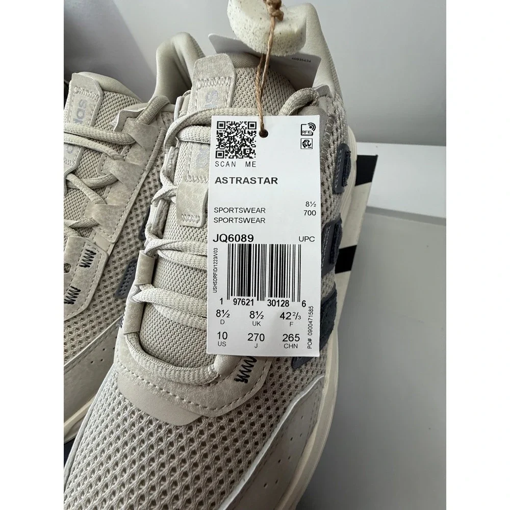 Adidas Astrastar Womens Running Shoes Grey Cream JQ6089 Cloudfoam Comfort New 10